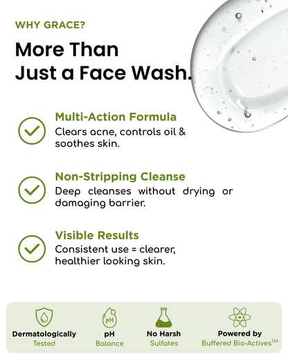 BioClarity Acne Face Wash Salicylic Acid + Tea Tree + Niacinamide