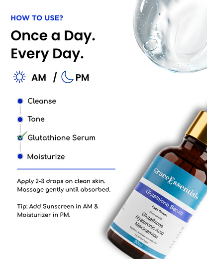 DualGlow Glutathione + Vitamin C Serum 10% Glutathione + 10% Vitamin C + Niacinamide